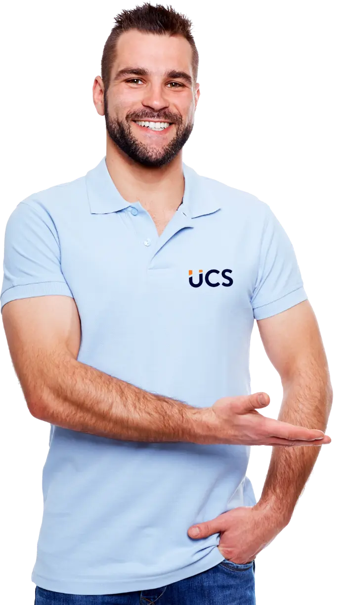 Man wearing UCS logo